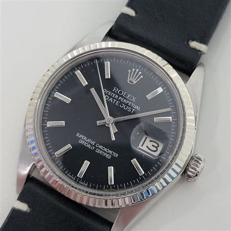 1960 rolex datejust black dial